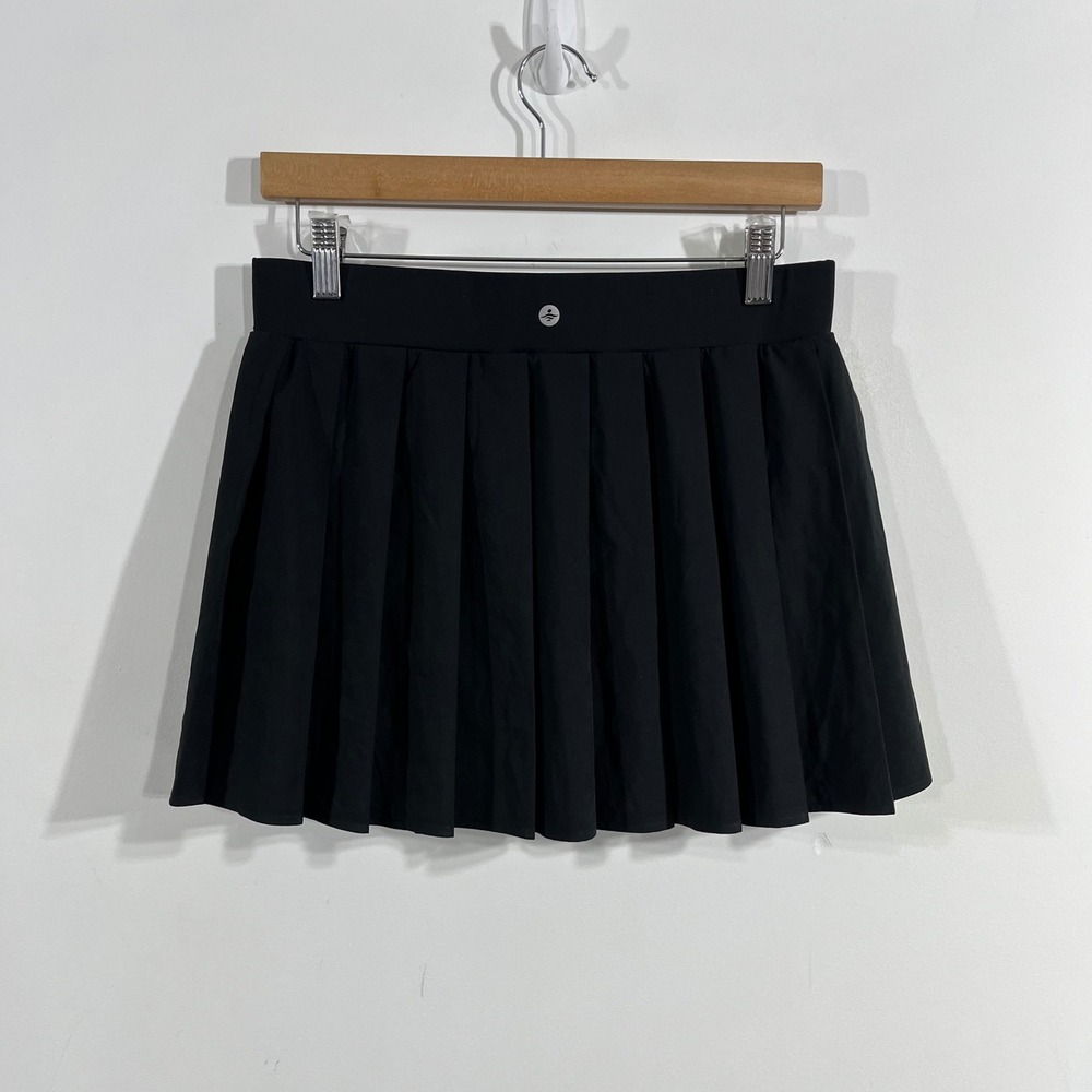 Halara Athleisure Pleated Tennis Skort Pickleball Preppy Sz Medium Active Black